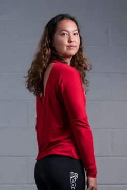 @theGym Ladies Open Back Top - Red -The Gym Revolution Shop 1 esther red open back2