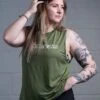 @theGym Ladies Tank Vest - Military Green 1 @theGym Ladies Tank Vest - Military Green -The Gym Revolution Shop 1 liz tank green