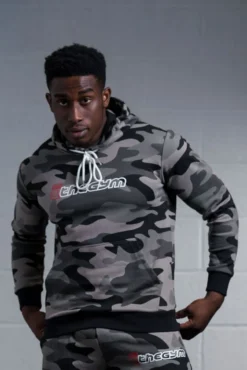 @theGym Classic Hoodie - Black/Grey-Camo