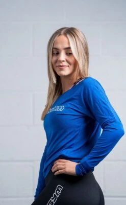 @theGym Ladies Open Back Top - Blue -The Gym Revolution Shop at the gym 2020 00078