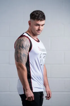 @theGym Origin Baller Tank Vest - White -The Gym Revolution Shop at the gym 2020 00095 2