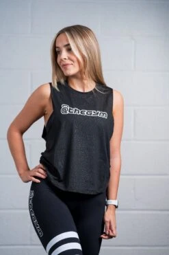 @theGym Ladies Tank Vest - Black-Leopard -The Gym Revolution Shop at the gym 2020 00130 2