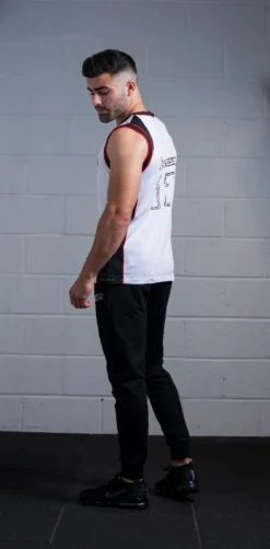 @theGym Origin Baller Tank Vest - White -The Gym Revolution Shop at the gym 2020 00405 2