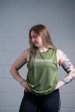 @theGym Ladies Tank Vest - Military Green -The Gym Revolution Shop at the gym 2020 00431