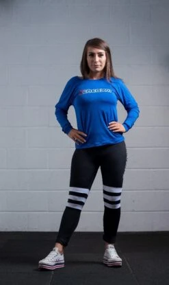 @theGym Ladies Open Back Top - Blue -The Gym Revolution Shop at the gym 2020 00443