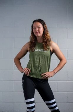 @theGym Ladies Tank Vest - Military Green -The Gym Revolution Shop at the gym 2020 00524