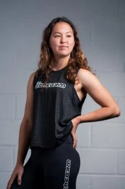 @theGym Ladies Tank Vest - Black-Leopard -The Gym Revolution Shop at the gym 2020 00558