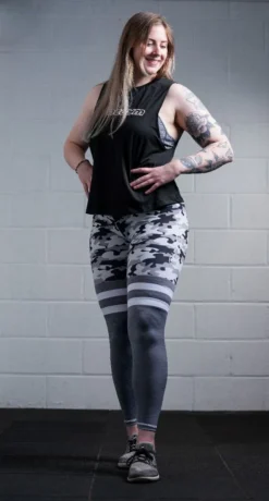 @theGym Grey-Camo Leggings -The Gym Revolution Shop at the gym 2020 00602