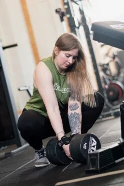 @theGym Ladies Tank Vest - Military Green -The Gym Revolution Shop at the gym 2020 00673