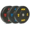 ATX Soft Rubber Olympic Bumper Plates (Colour Fleck) 1 ATX Soft Rubber Olympic Bumper Plates (Colour Fleck) -The Gym Revolution Shop atx color fleck bumper plates 4049 0 4