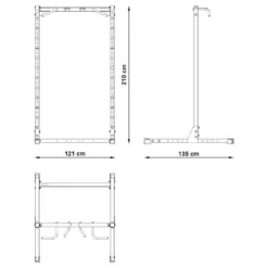 ATX Half Rack HRX-620 SET-100 -The Gym Revolution Shop atx hrx 620 maattekening