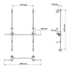 MPA-780 ATX Smith Machine Option For PRX-780 -The Gym Revolution Shop atx mpa 780 maattekening