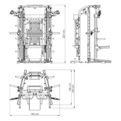 ATX Monster Full-Functional Multigym 2.0 MXL-700 -The Gym Revolution Shop atx mxl 700 maattekening