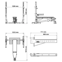 ATX Olympic Adjustable Bench OBM-650 -The Gym Revolution Shop atx obm 650 maattekening