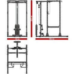 ATX Power Rack PRX-750 SET-160 With Stack Weight Lat Pulldown 10 ATX Power Rack PRX-750 SET-160 With Stack Weight Lat Pulldown -The Gym Revolution Shop atx prx 750 set 160 dim 1