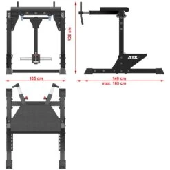 ATX Reverse Hyperextension Bench - RHE-800 11 ATX Reverse Hyperextension Bench - RHE-800 -The Gym Revolution Shop atx rhe ii skizze 1 1