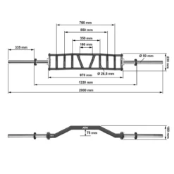 ATX Olympic Parallel Press/ Row Camber Bar Mk2 -The Gym Revolution Shop csb 50 detail10 1