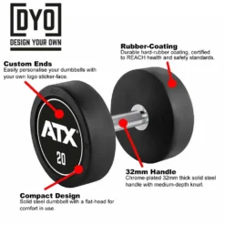 CLUB SET: 2.5-50kg ATX Hard-Rubber Dumbbell Set -The Gym Revolution Shop jpeg own logo design indicator 3