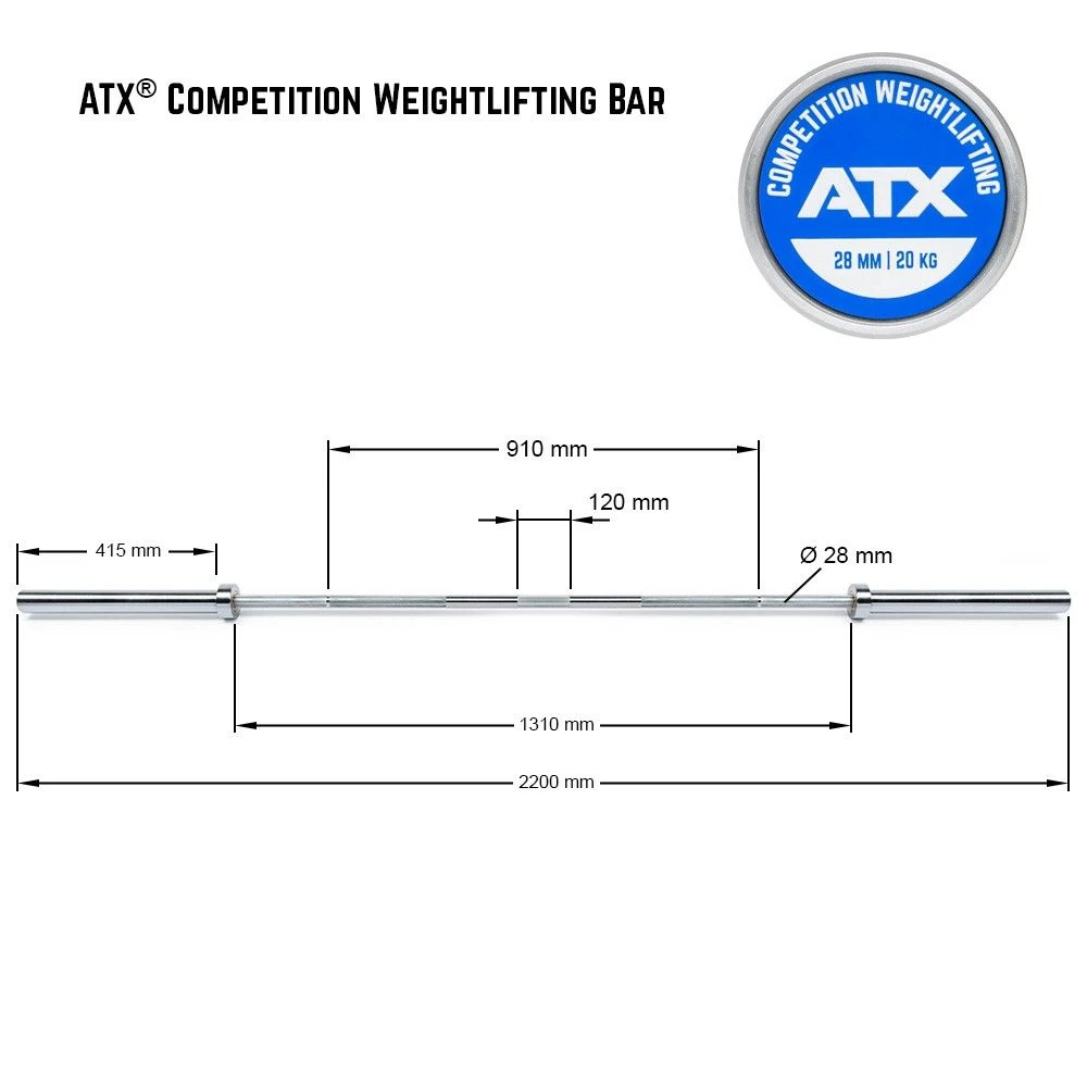 ATX Competition Weightlifting Bar CWL 5 ATX Competition Weightlifting Bar CWL - Image 3