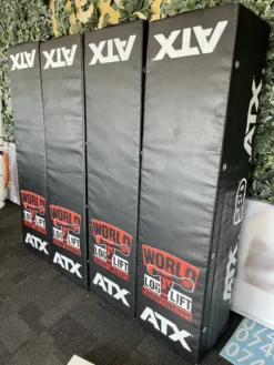 ATX Strongman Log Drop Pads (Pair) - Own Logo Option -The Gym Revolution Shop log lift blocks actual