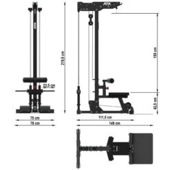 ATX Plate-Load Lat Pulldown/ Low Row LPL-700 7 ATX Plate-Load Lat Pulldown/ Low Row LPL-700 -The Gym Revolution Shop lpl 700 skizze 1
