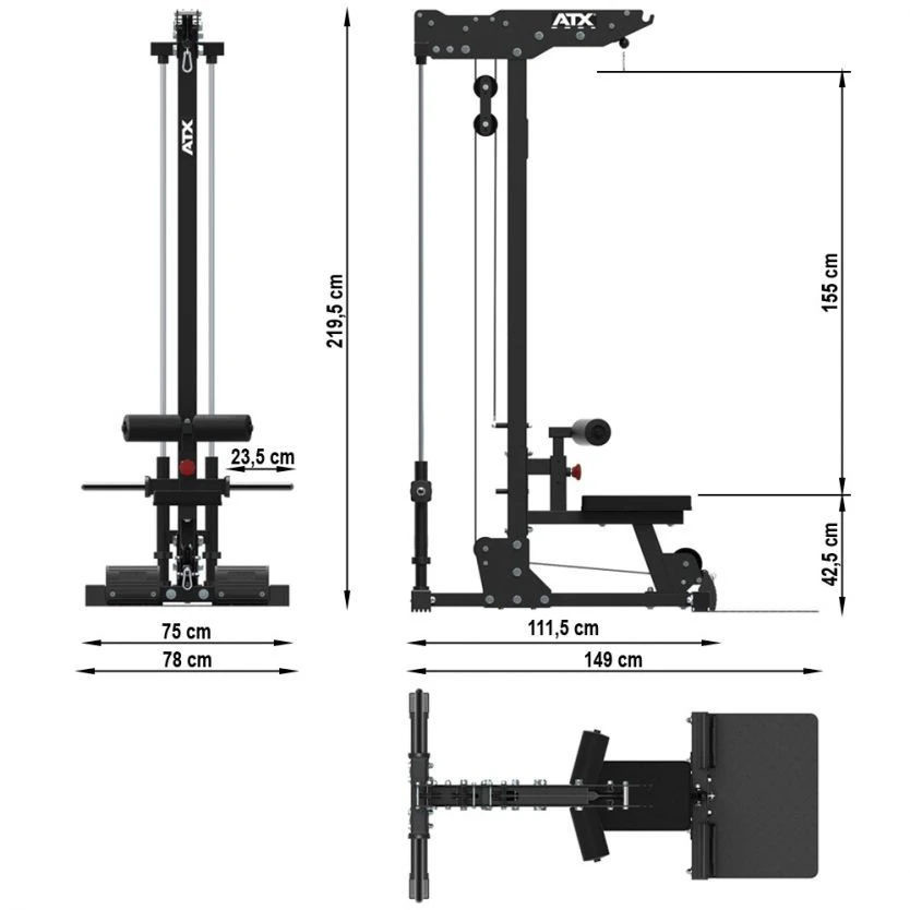 ATX Plate-Load Lat Pulldown/ Low Row LPL-700 5 ATX Plate-Load Lat Pulldown/ Low Row LPL-700 - Image 3