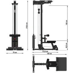 ATX Weight-Stack Lat Pulldown/ Low Row LSW-750 9 ATX Weight-Stack Lat Pulldown/ Low Row LSW-750 -The Gym Revolution Shop lsw 750 skizze
