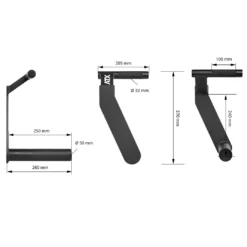 ATX Mini Farmers Walk Handles (Pair) - FWM-300 17 ATX Mini Farmers Walk Handles (Pair) - FWM-300 -The Gym Revolution Shop ma skizze 4