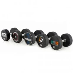 Custom Logo Pro Urethane Dumbbells Set -The Gym Revolution Shop pud bb atx cl 01