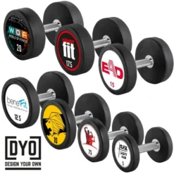 CLUB SET: 2.5-50kg ATX Custom Logo Rubber Dumbbell Set -The Gym Revolution Shop rdb dyo satz 5 20 1