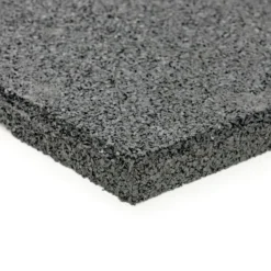 20mm Thick Black Functional Gym Flooring Tile, 500x500mm
